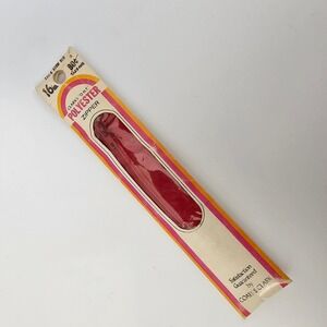 Vintage 1970s Coats & Clark 16" Polyester Zipper Red 125-A Atom Retro Sewing NOS